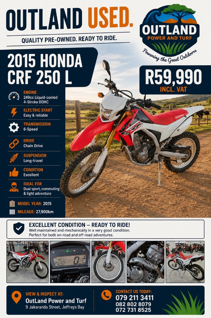 2015 HONDA CRF 250 L